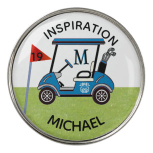 Fun 19th Hole Custom Cart Personalized  Golf Ball Marker