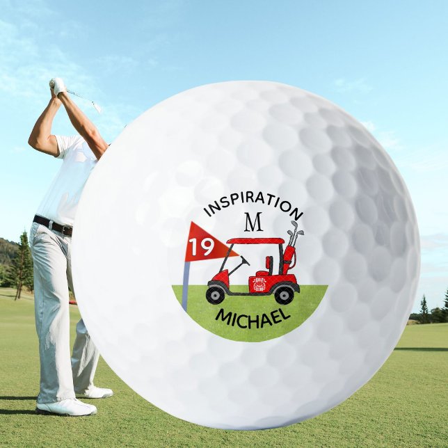 Fun 19th Hole Custom Cart Personalized  Golf Balls (Creator Uploaded)