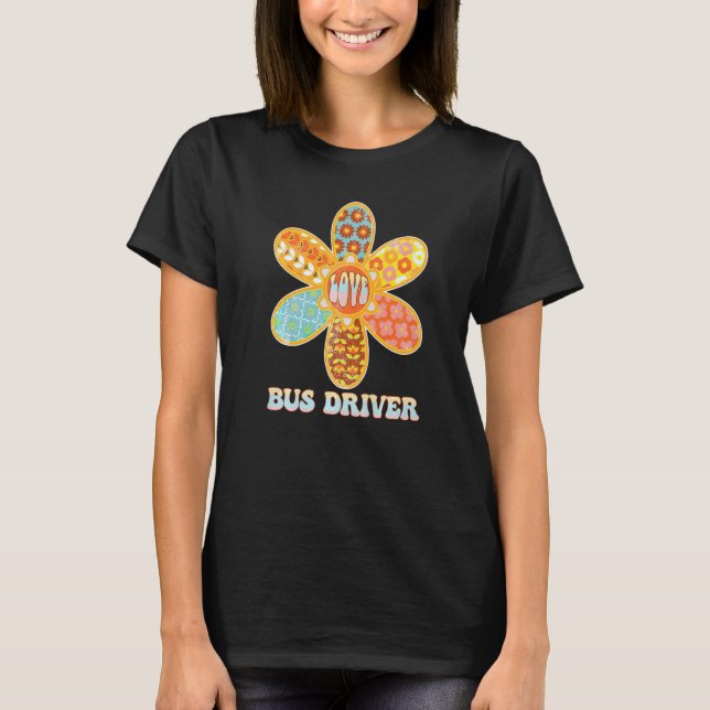 FUN 1st Day Back School Teacher Kid BUS DRIVER RET T-Shirt (Front)