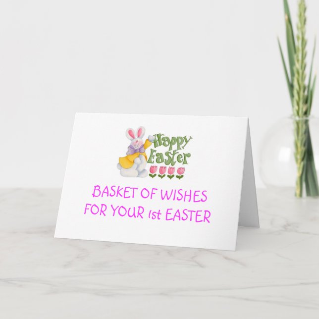 FUN "1st EASTER" LITTLE ONE Holiday Card (Front)