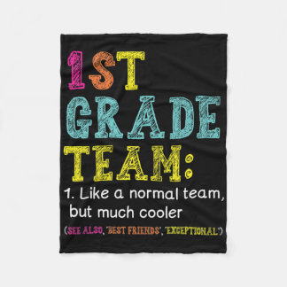 Fun 1st Grade Team Like Normal But Cooler Byck To  Fleece Blanket