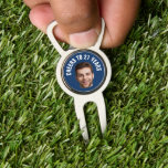 Fun 21st Birthday CUSTOM TEXT Photo Navy Divot Tool<br><div class="desc">Fun birthday photo golf divot tool in a retro modern cutout photo design. The year is customizable to suit any birthday year, whether it be your 21st, 30th, 40th, 50th or 60th birthday party! To get the cutout effect please use a png file with the background already cut out. If...</div>