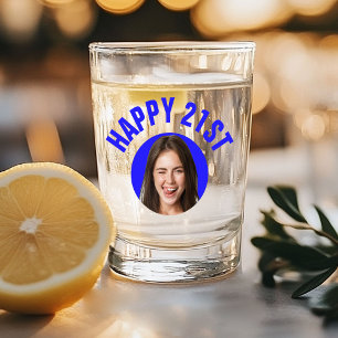 Fun 21st Birthday CUSTOM TEXT Photo Shot Glass