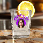 Fun 21st Birthday CUSTOM TEXT Photo Shot Glass<br><div class="desc">🥂 Create a Fun 21st Birthday Shot Glass with your text and photo. The ultimate toast for your big day! 🎉 #CustomShotGlass #21stBirthdayBash Fun birthday photo shot glass in a retro modern design. Year is customizable to suit any birthday year, wether it be your 21st, 30th, 40th, 50th or 60th...</div>