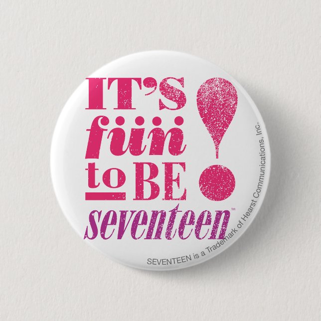 Fun 2 B 17-Magenta Pinback Button (Front)