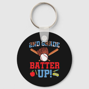 Fun 2nd Grade Baseball Player First Day Of School  Keychain