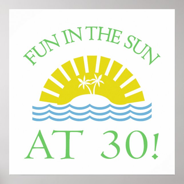Fun 30th Birthday Gifts Poster (Front)