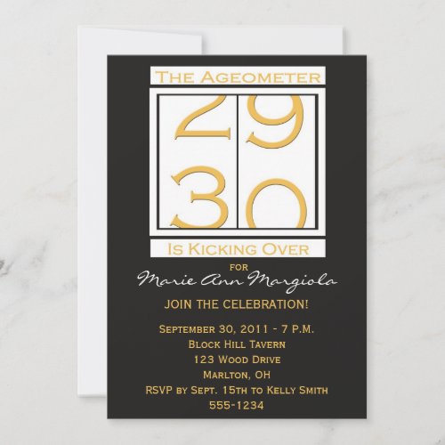 Fun 30th Birthday Party Invitation