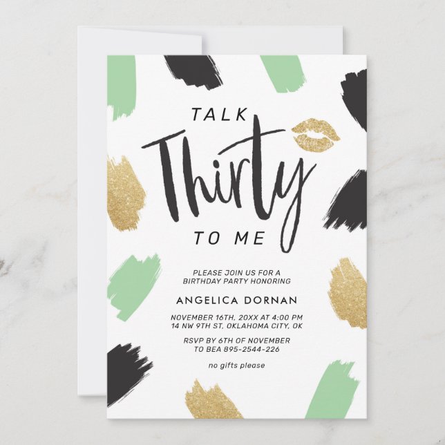 Fun 30th Birthday Party Invitation (Front)