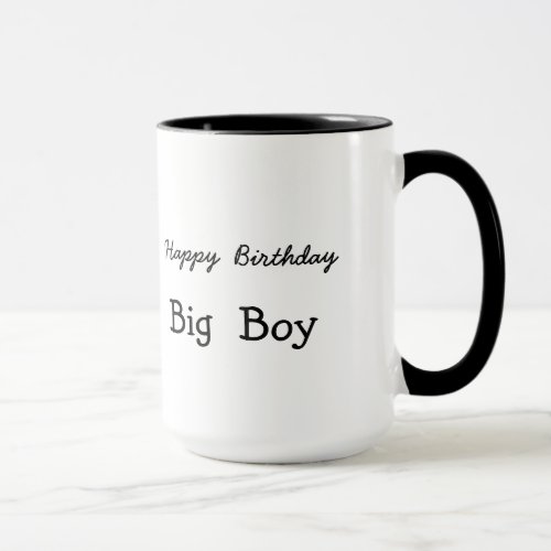 Fun 40 Happy Birthday  Big Boy Gift Mug