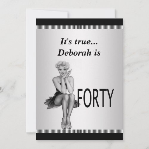 Fun 40th Birthday Party Invitation