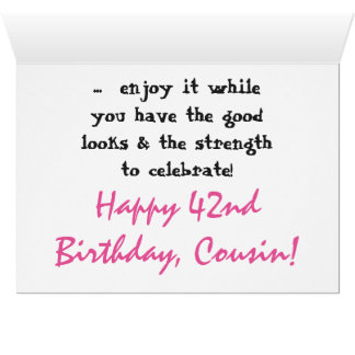 Funny 42nd Birthday Cards - Invitations, Greeting & Photo Cards | Zazzle