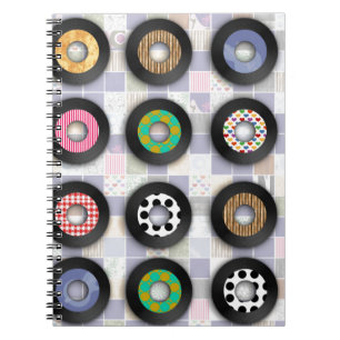 Fun 45 Records Fifties Nostalgia Cute Music Notebook
