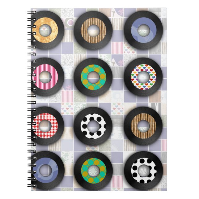 Fun 45 Records Fifties Nostalgia Cute Music Notebook (Front)