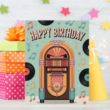 Fun 50s Vintage Retro Jukebox, Birthday