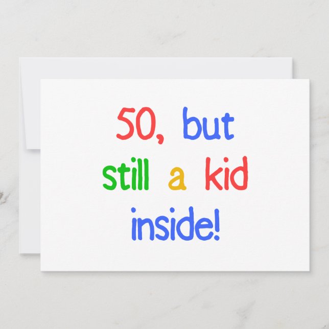 Fun 50th Birthday Humor Card (Front)