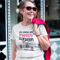 Fun 60 Going a On Sweet Sixteen Cow Cartoon T-Shirt