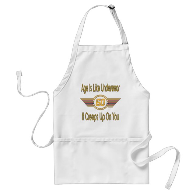 Fun 60th Birthday Gifts Adult Apron (Front)