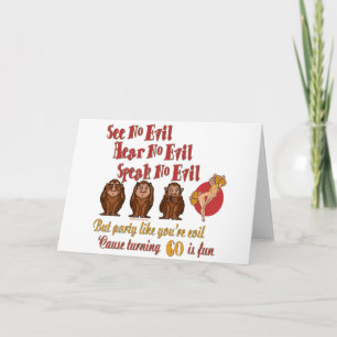 Fun 60th Birthday Gifts Card