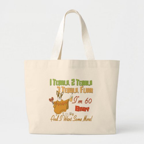 Fun 60th Birthday Gifts Large Tote Bag