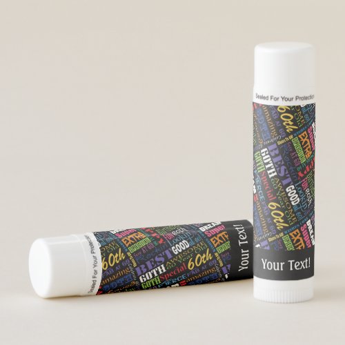 Fun 60th Birthday Party Personalized Monogram Lip Balm