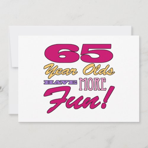 Fun 65th Birthday Card