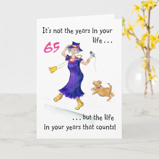 Fun 65th Birthday Card for a Woman | Zazzle fun-65th-birthday-card-for-a-woman-zazzle