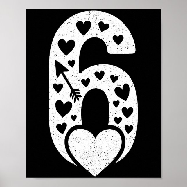 Fun 67 Number 6-7 6 7 Matching Valentine Six Seven Poster (Front)