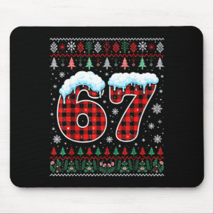 Fun 6 7 Six Seven Meme Family Ugly Sweater Christm Mouse Pad