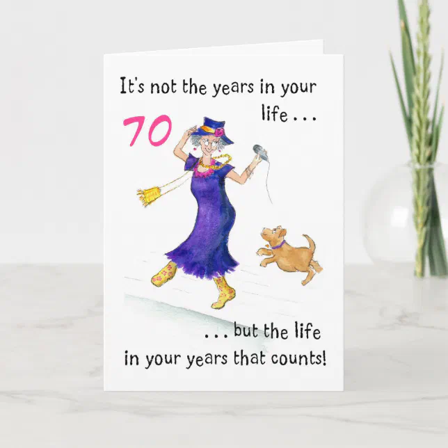 Funny Birthday Card - Sweet Old Lady, For Friend, Sister, Mum, Daughter, Grandma, Folded Card, UK