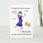 Fun 70th Birthday Card for Woman