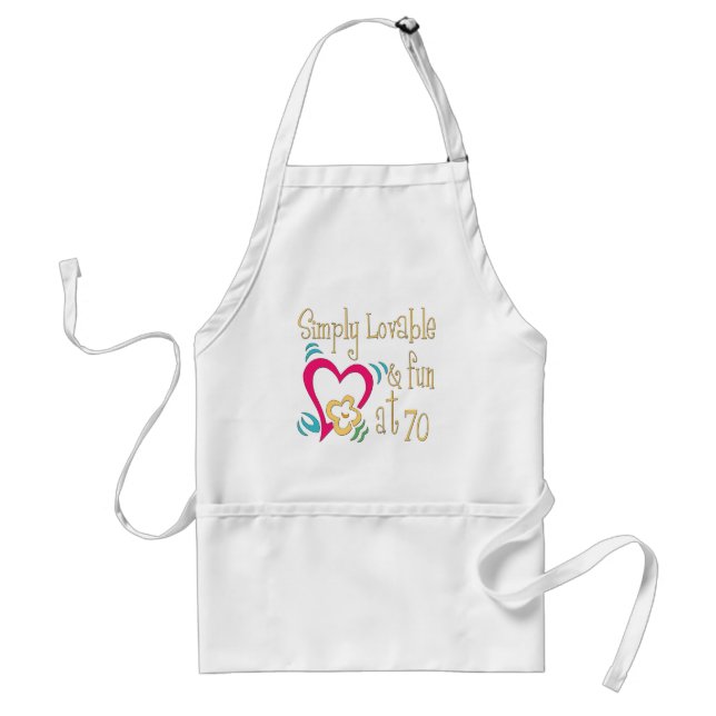 Fun 70th Birthday Gifts Adult Apron (Front)