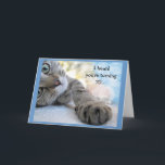 Fun 70th Birthday with Cat Animal Humor Card<br><div class="desc">If you love Cats or Animals this card will bring a smile to your face</div>