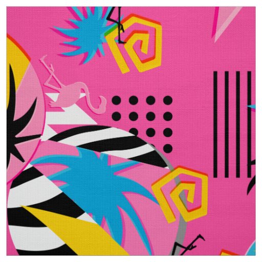 Fun 80s inspired bright and bold fabric