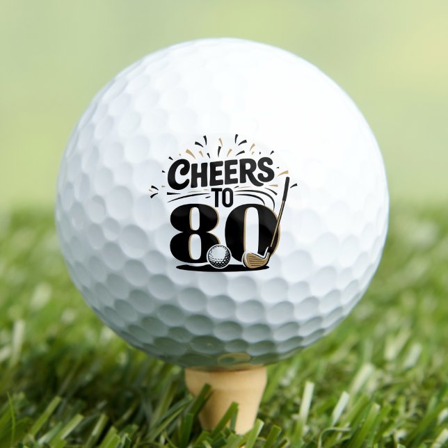 Fun 80th Birthday Golf Balls (Fun 80th Birthday Golf Balls)