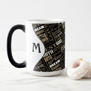 Fun 80th Birthday Party Personalized Monogram Color Morph Mug