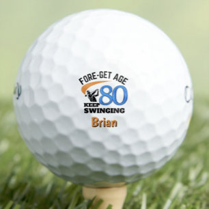 Fun 80th Golf Gift for Friend – Keep Swinging Balls