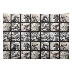 Fun 9 Photo Collage Pictures Cloth Placemat