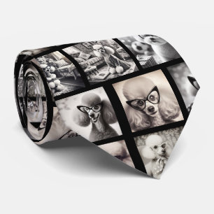Fun 9 Photo Collage Pictures Neck Tie