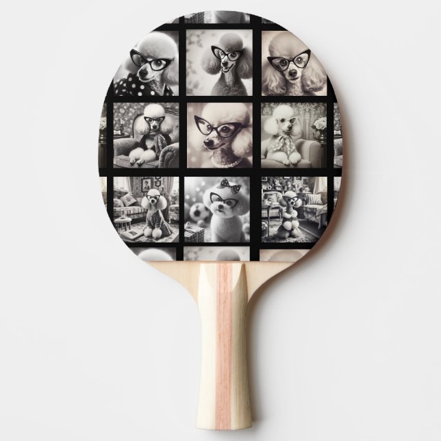 Fun 9 Photo Collage Pictures Ping Pong Paddle (Front)