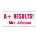 [ Thumbnail: Fun "A+ Results!" Acknowledgement Rubber Stamp ]