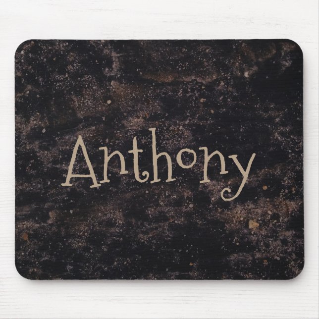 Fun Abstract Black and Brown Mouse Pad (Front)