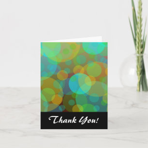 Fun Abstract Circles Orbs Modern Art Thank You Card