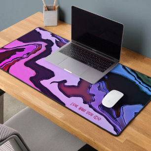 Fun Abstract Colorful Modern Custom Quote Desk Mat