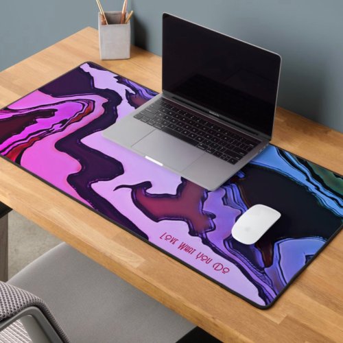 Fun Abstract Colorful  Modern Custom Quote Desk Mat