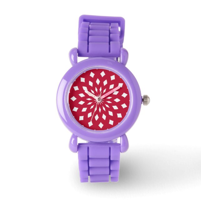 Fun Abstract Design Red Watch (Front)