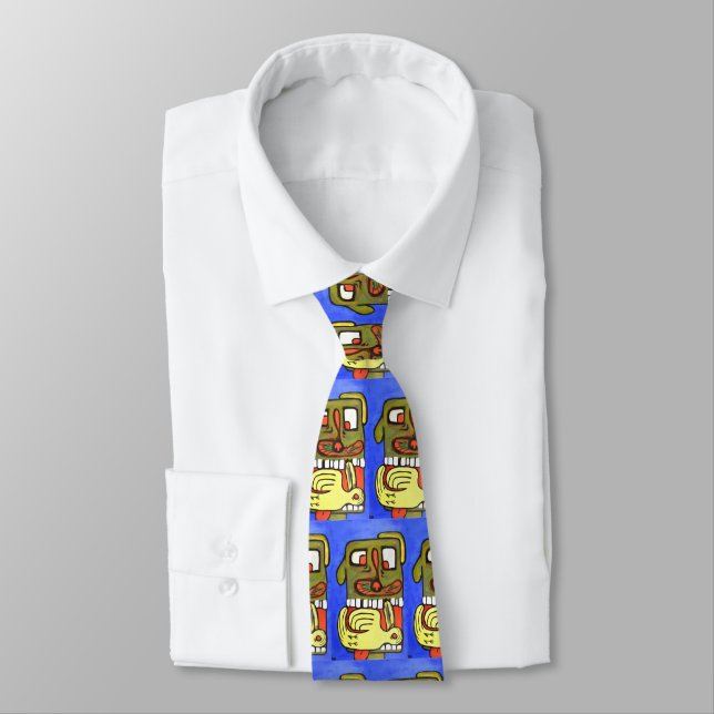 Fun Abstract Dog Face  Neck Tie (Tied)