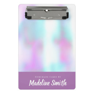 Fun Abstract Homemade Cake Bakery Mini Clipboard