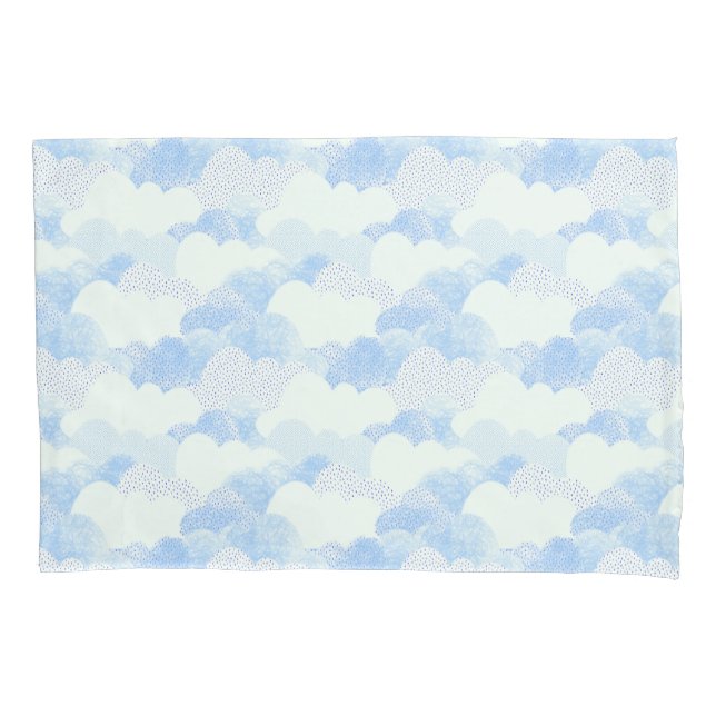 Fun Abstract Modern Rain Cloud Pattern Pillow Case (Front)