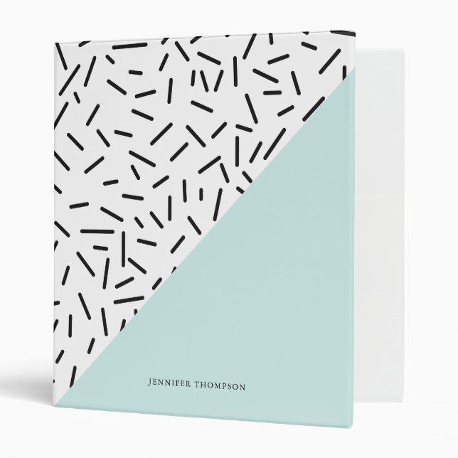 Fun Abstract Pattern Personalized 3 Ring Binder (Front/Inside)